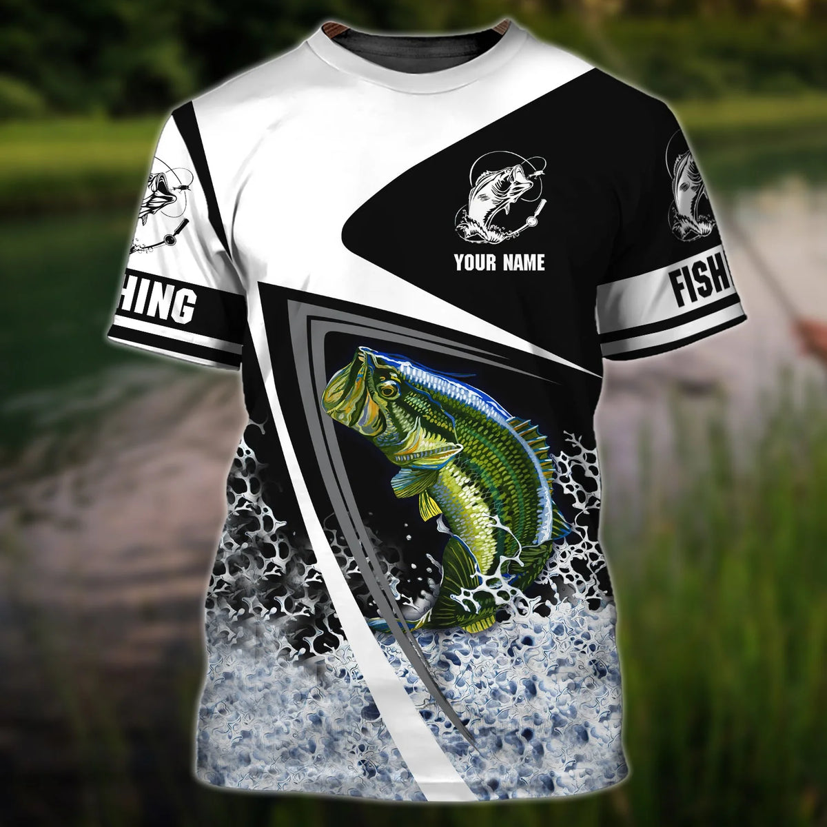 Bass Fishing Custom Name Tshirt FISH0207