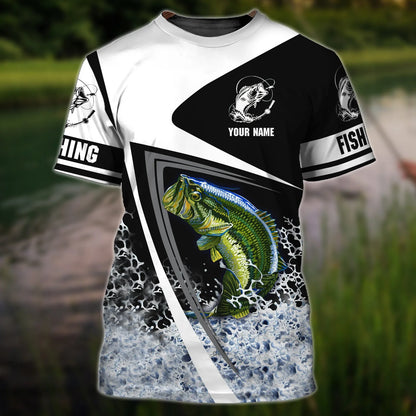 Bass Fishing Custom Name Tshirt FISH0207