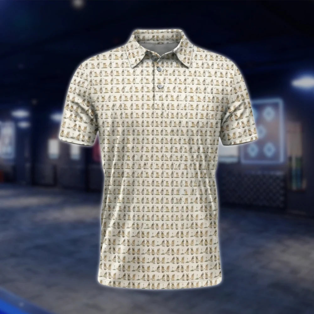 Corgi Dog Golf Polo Shirt For Men, Corgi Dog Golf Shirts GOF0026