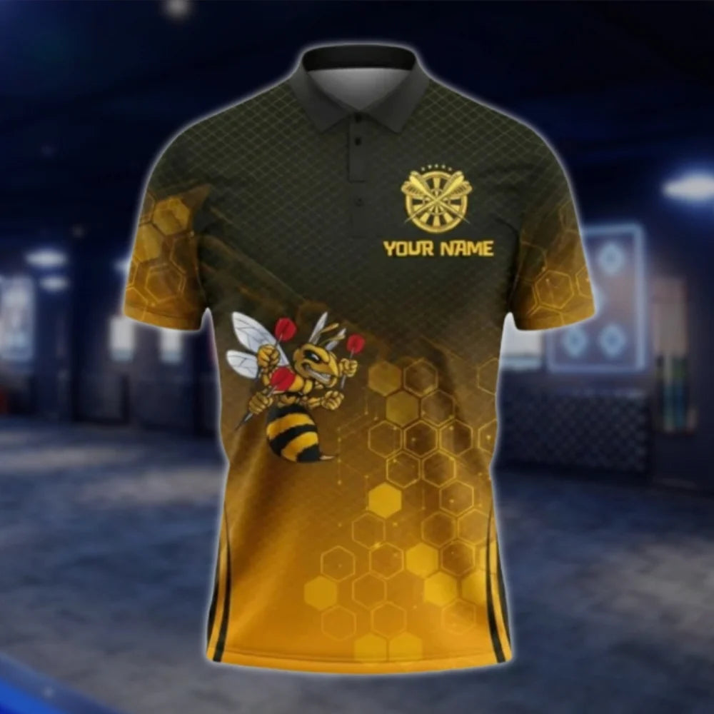 Bee Custom Mens Dart Polo Shirt, Custom Bee Darts Team Shirts DAT0327