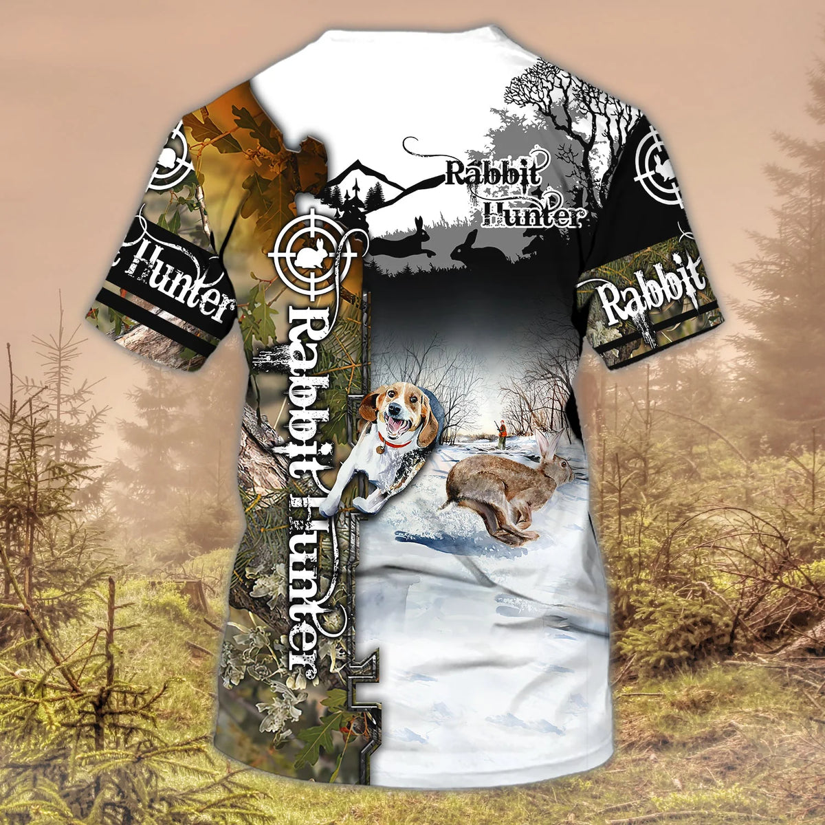 Rabbit Hunting - Personalized Name 3D Tshirt HNT0240