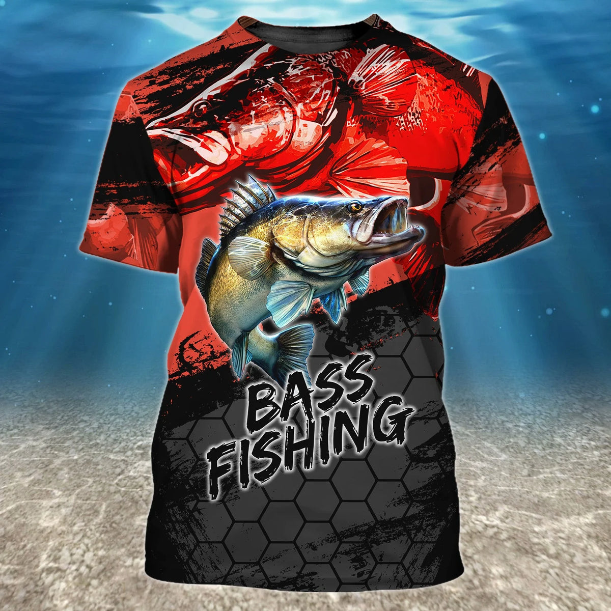 Bass Fishing Red 3D Hoodie Shirt For Men Hunting Life Hoodie Gifts FISH0069