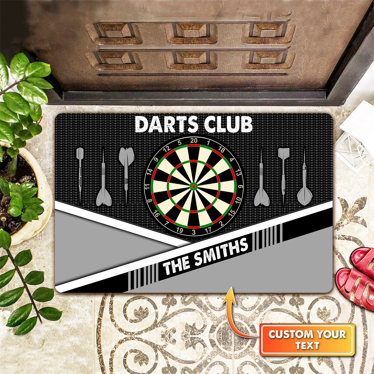 Darts Club Personalized Doormat Gift For Darts Player ORN0137