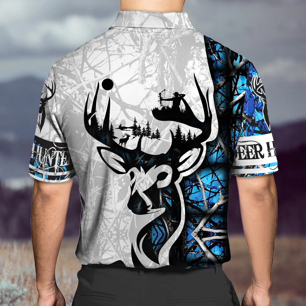Deer Hunter - Personalized Name 3D Polo Shirt - Loop-Lnp-02 HNT0205
