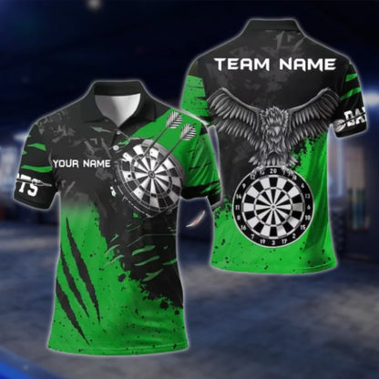 Custom Team White Black Dart Polo Shirt For Men, Custom Dart Shirts DAT0369