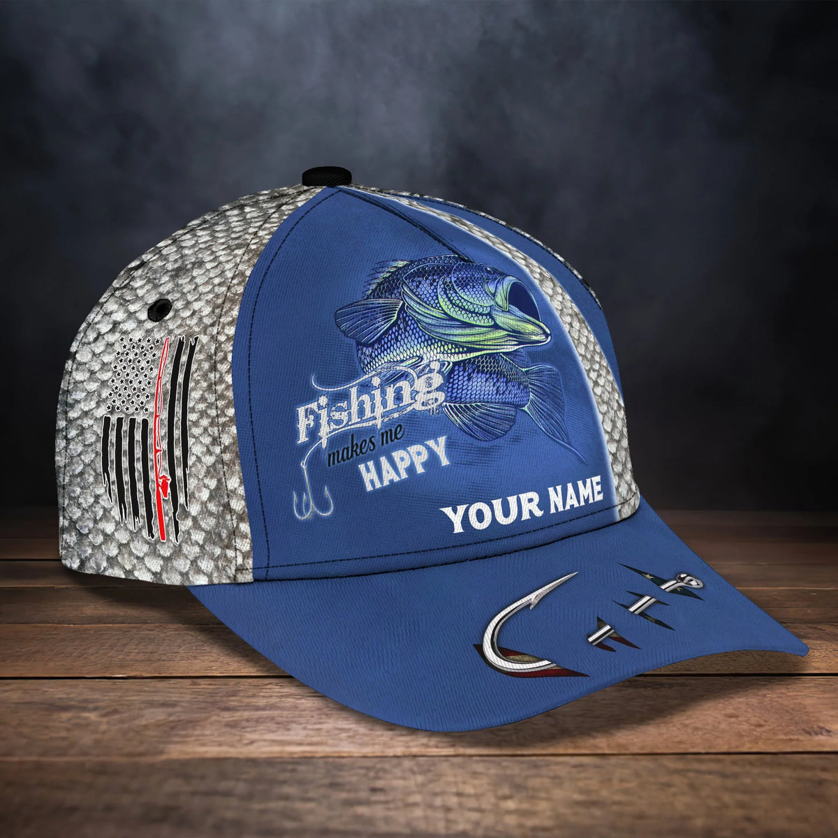 Bass Fishing 02 - Personalize Name Cap - 173 FISH0274