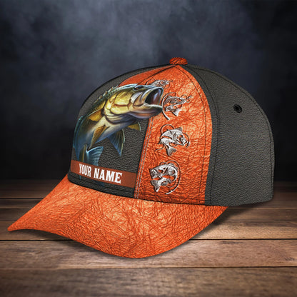 Bass Fishing - Personalized Name Cap FISH0200