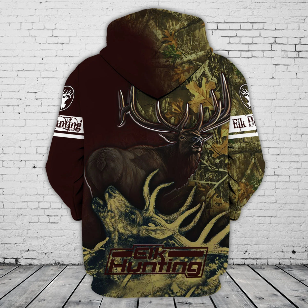 Elk Hunting - Personalized Name 3D Zipper hoodie - QB95 HNT0060