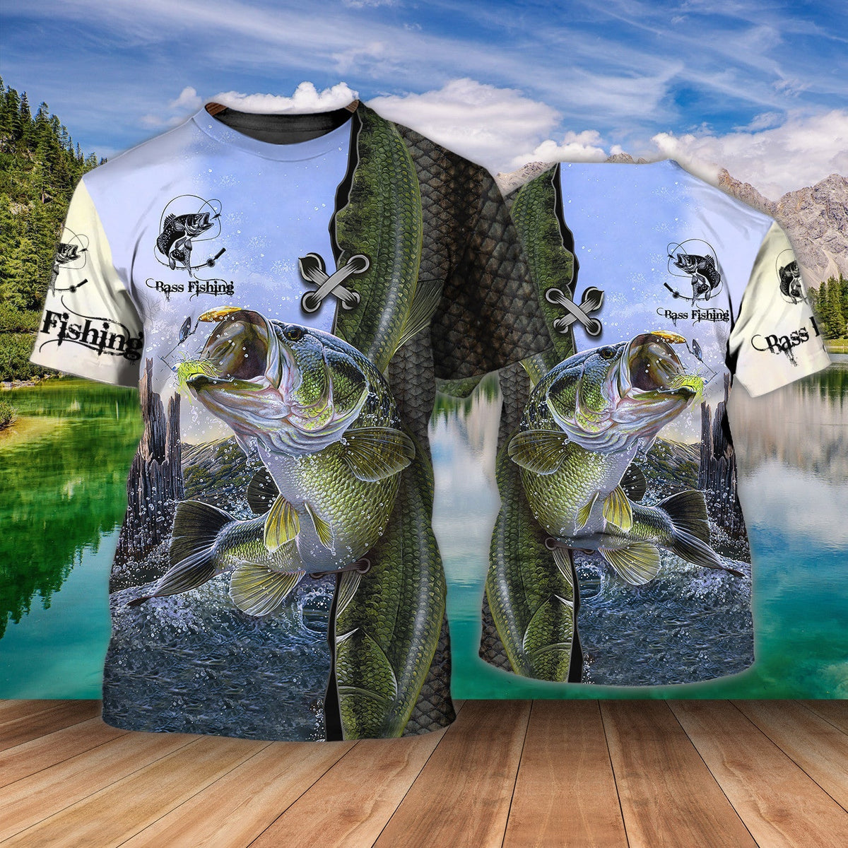 Bass Fishing 3D Full Print Shirts, Unique Design for Anglers, Perfect Gift for Bass Fishing Enthusiasts! FISH0001