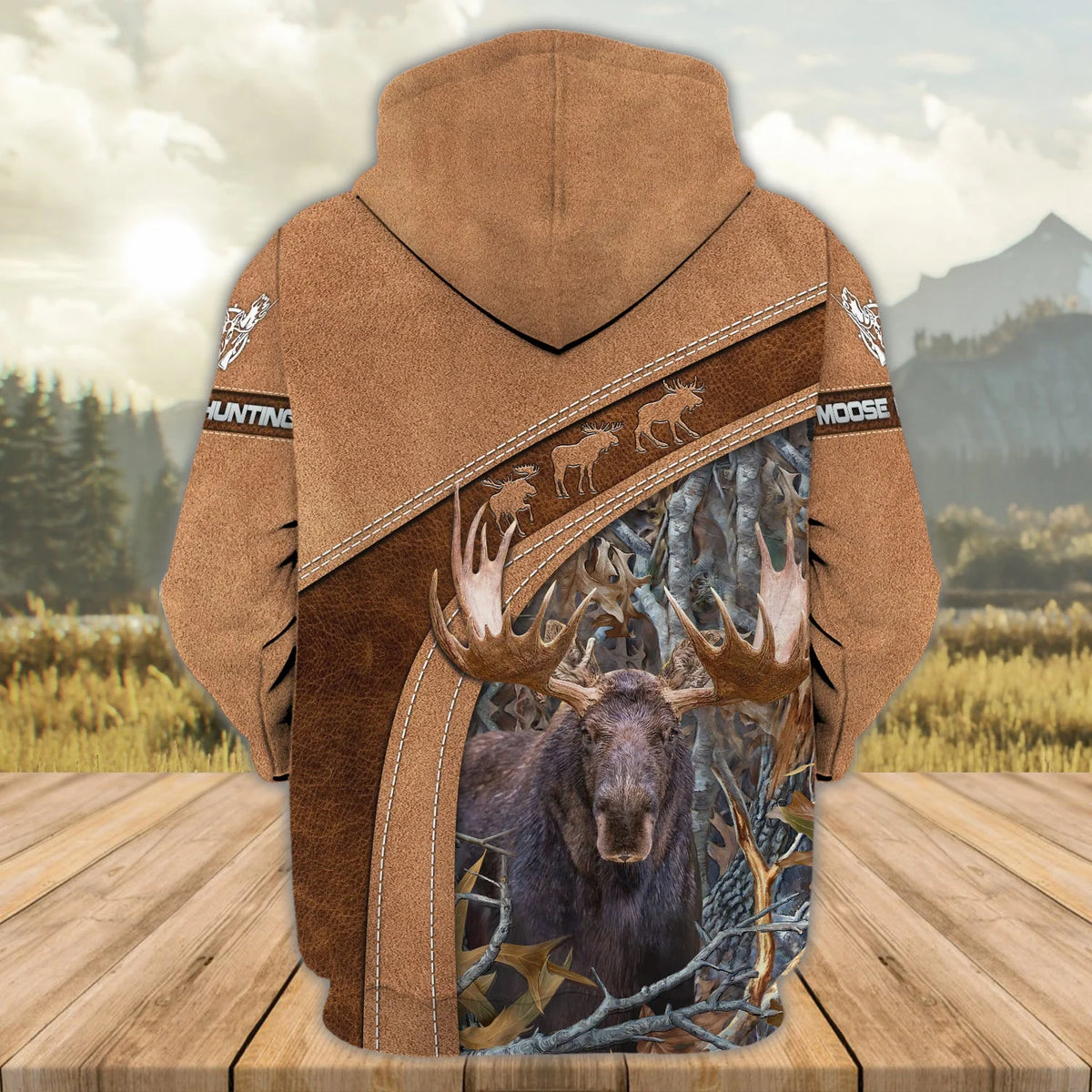 Moose Hunting - Personalized Name 3D Zipper Hoodie - 134 HNT0011