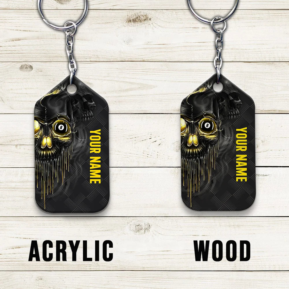 Pool Shut Up And Shoot Personalized Name 3D Keychain Gift For Billiard Players ORN0203