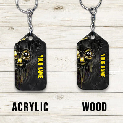 Pool Shut Up And Shoot Personalized Name 3D Keychain Gift For Billiard Players ORN0203