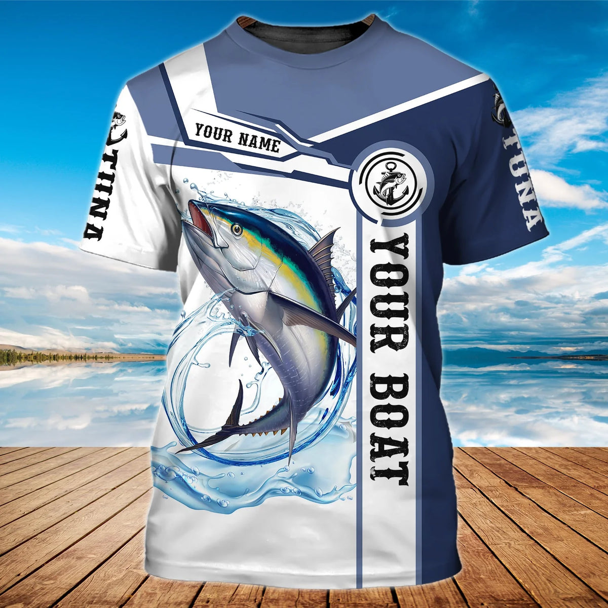 FISHERMAN TUNA - Personalized Name 3D Tshirt - HN95 FISH0227