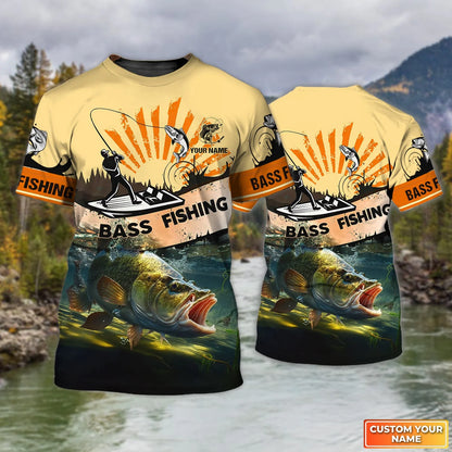 Bass Fishing Personalized Name 3D Full Print Shirts 08 FISH0064