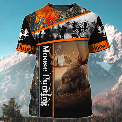 Moose Hunting - 3D Full Print Shirts - 527 HNT0127