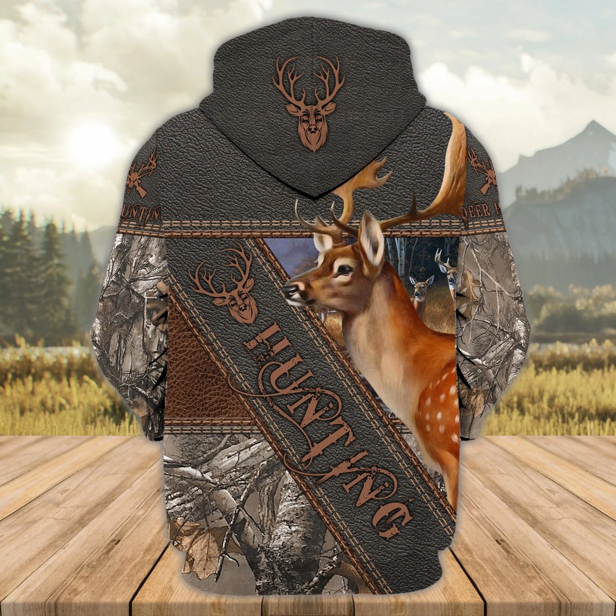 Deer Hunting V14 - Personalized Name 3D Zipper hoodie - Pth98 HNT0061