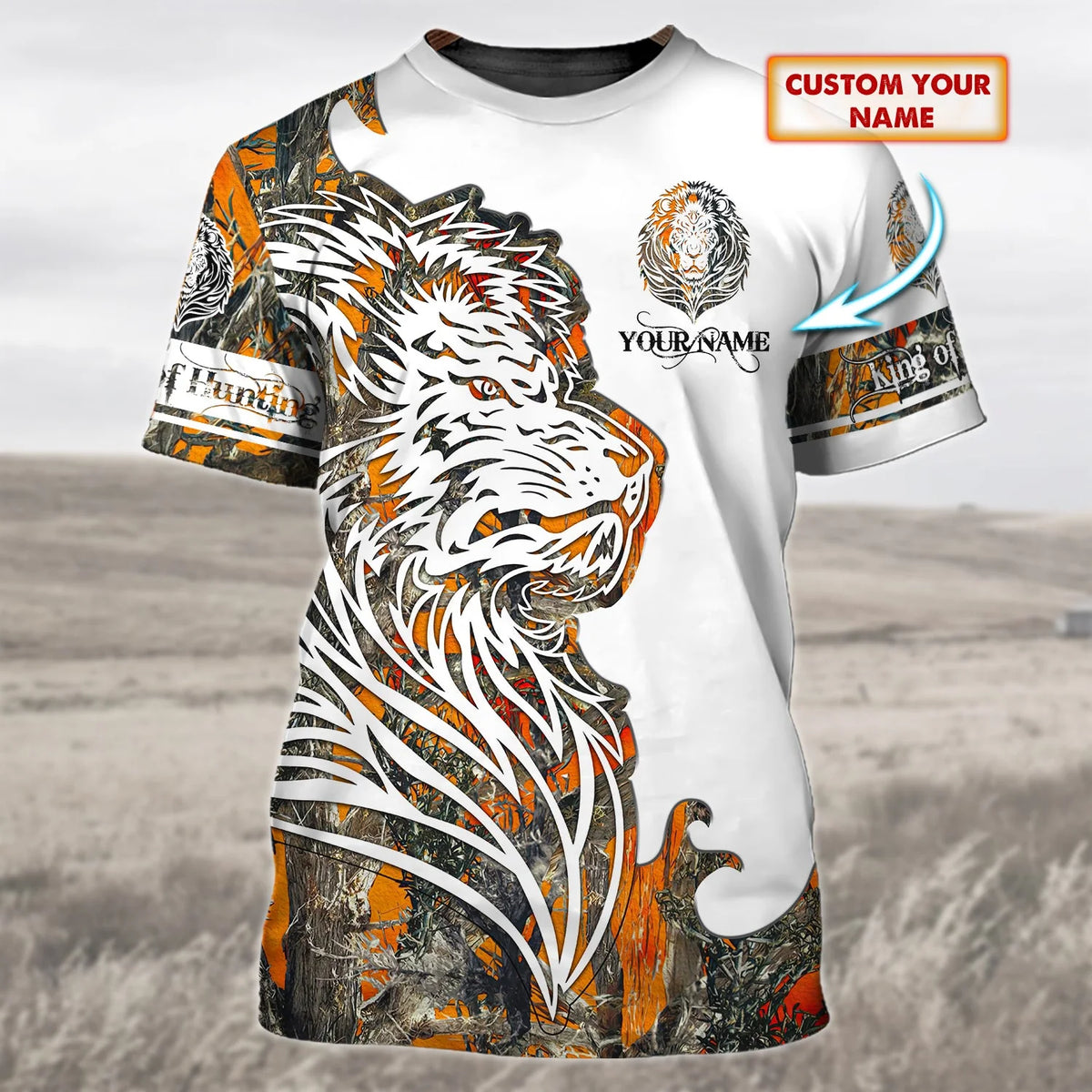 King Of Hunting - Personalized Name 3D Tshirt - Dah 63 HNT0241