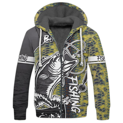 Bass Fishing 3D Printed Unisex Hoodie Tshirt FISH0078