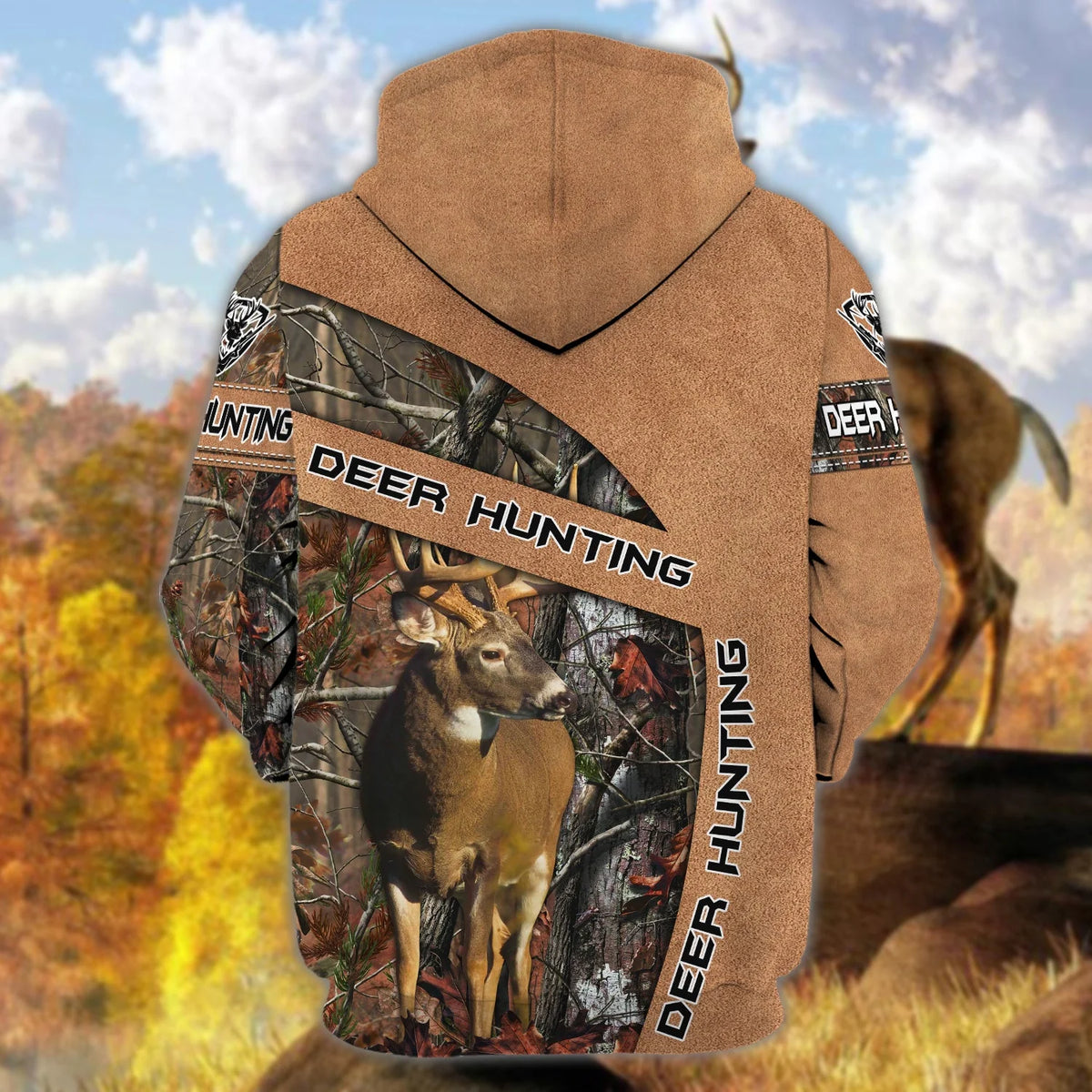 Deer Hunting 01- Personalized Name 3D Zipper hoodie - Pth98 HNT0031