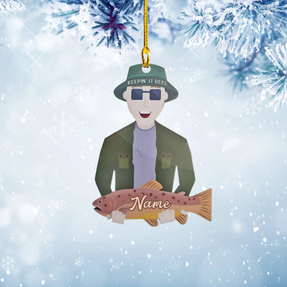 Custom Shaped Ornament - Fishing Lovers ORN0088