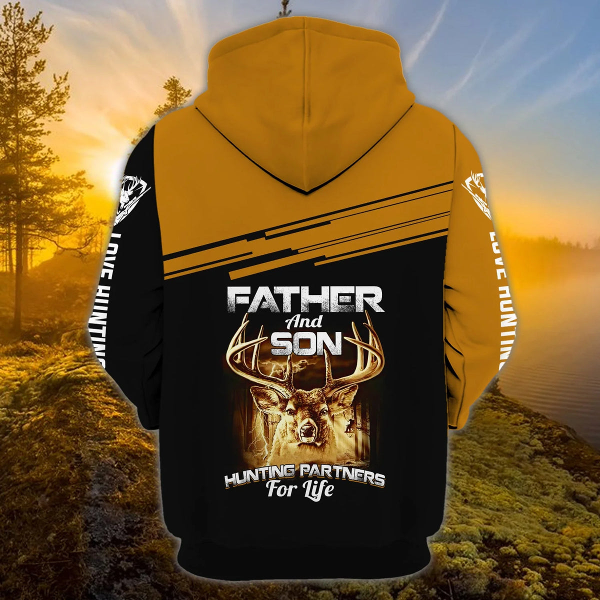Father And Son Hunting - Personalized Name 3D Hoodie HNT0004