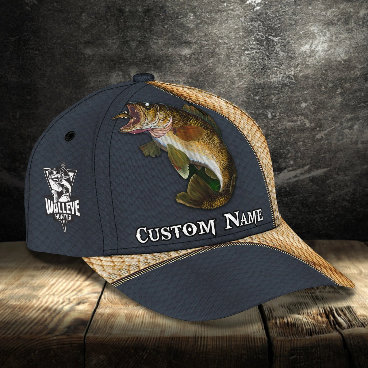 Walleye Hunter - Personalized Name Cap - Loop - Nt168 - Ct033 FISH0228