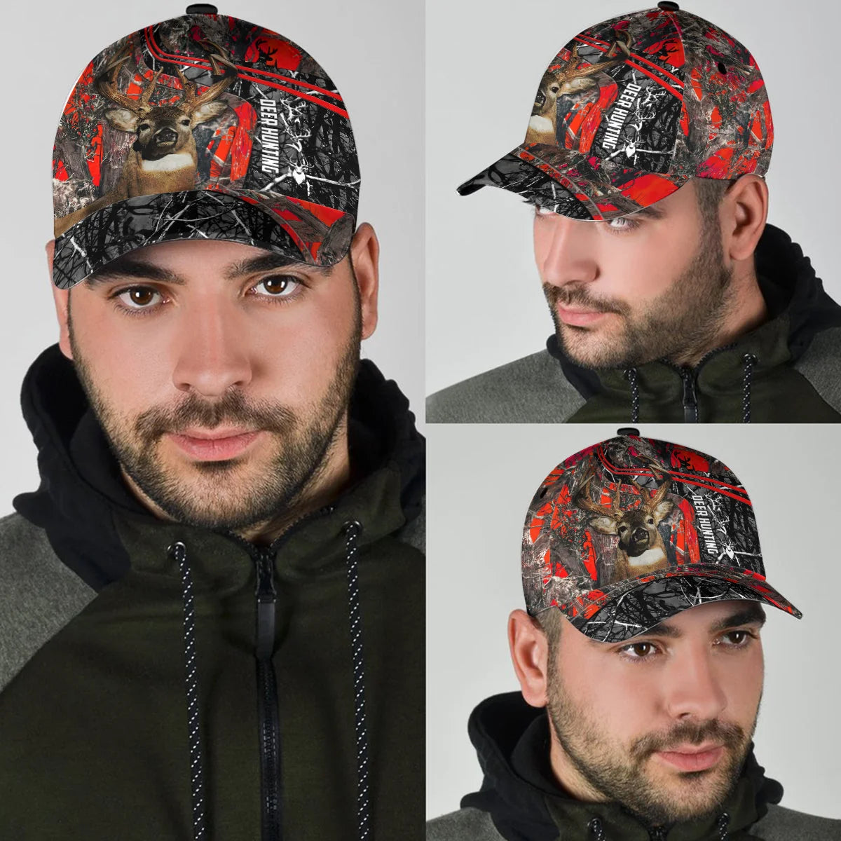 Red Deer Hunting Camo Leaves Classic Cap - Hdmt ORN0118