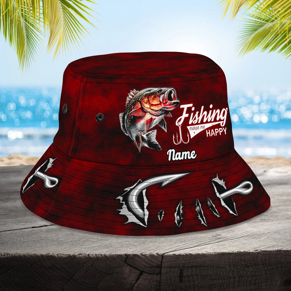 Bass Fishing - Custom Bucket Hat - 198 FISH0250