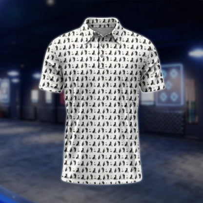 Brindle French Bulldog Men's Golf Polo Shirt, Bulldog Pet Lover Golf Shirts GOF0005