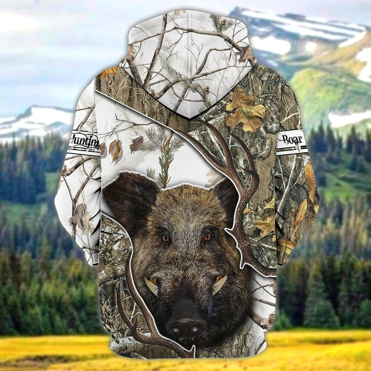 Boar Hunting - Personalized Name 3D Zipper hoodie - QB95 HNT0057