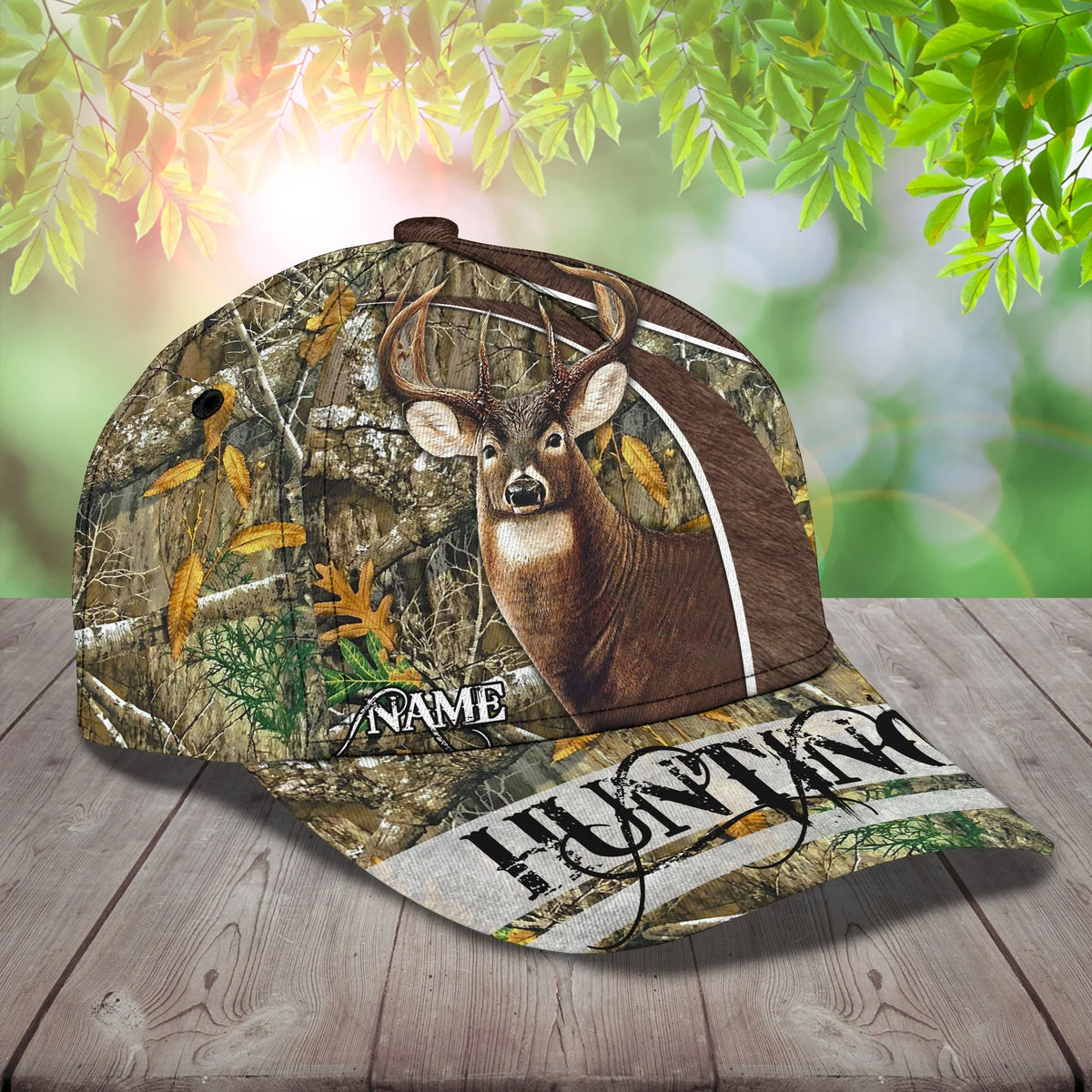 Deer Hunting - Personalize Name Cap  - Loop - Ntp-244 HNT0242