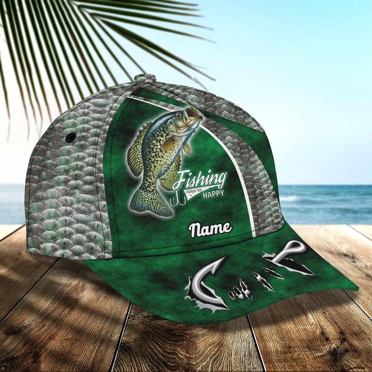 Crappie Fishing 09 - Personalize Name Cap  - Loop - Ntp-166 FISH0036