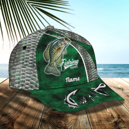 Crappie Fishing 09 - Personalize Name Cap  - Loop - Ntp-166 FISH0036
