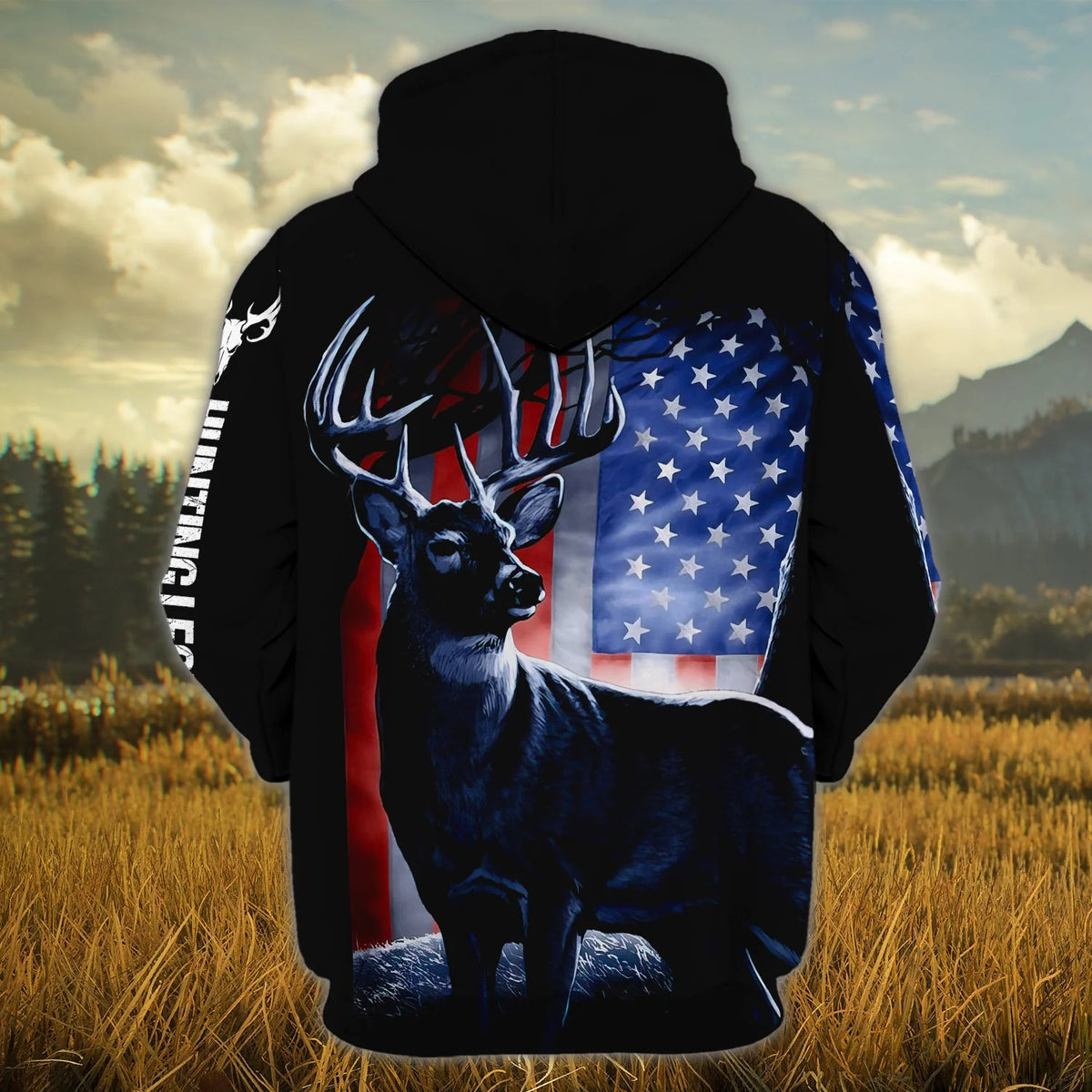 Hunting Legend - Personalized Name 3D Zipper Hoodie 01 - RINC98 HNT0032