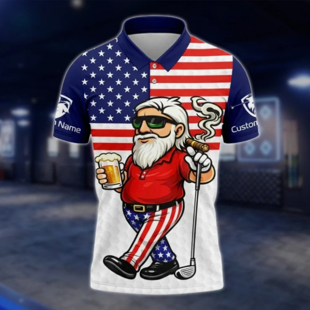 It Takes A Lot Of Balls To Golf The Way I Do Custom Old Man USA Flag Golf Polo Shirt Men, Custom Funny Golf Shirt GOF0092