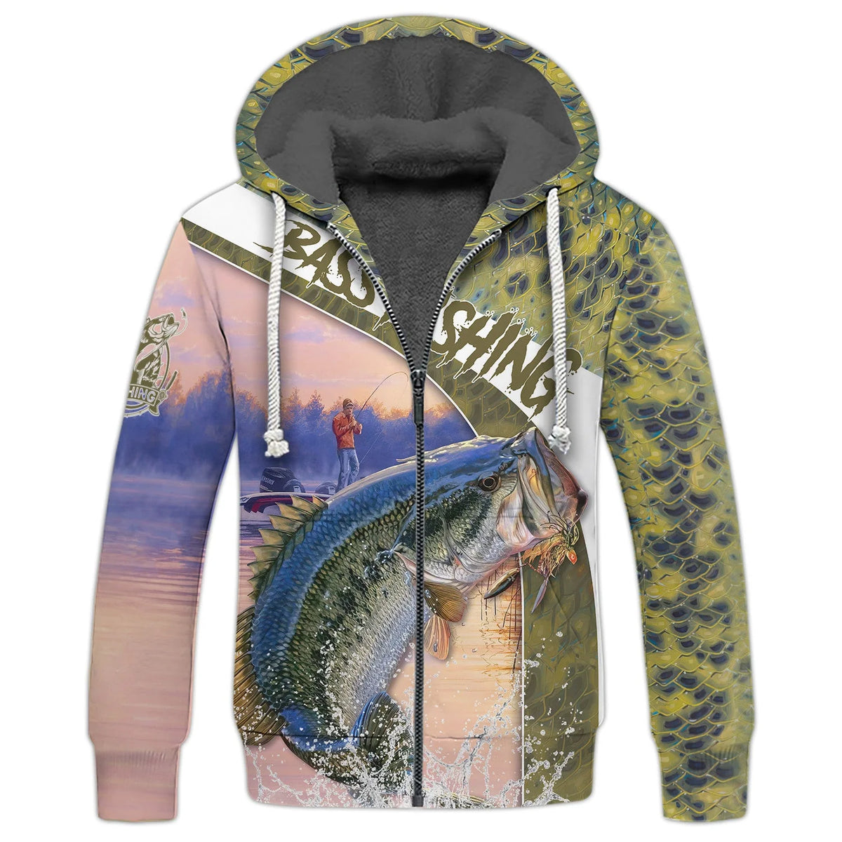 Fishing Shirt Bass Shirts for Men Fish 3D Printed Fishing Hoodie Tshirt FISH0079