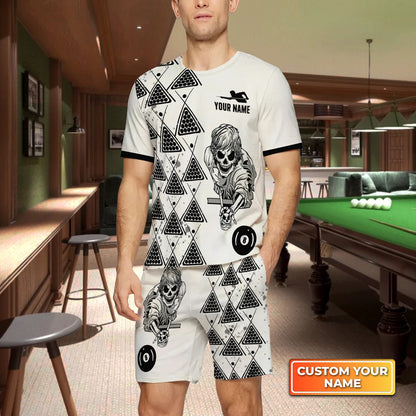 If I Die Bury Me With My Billiards Club Custom Name 3D Short Sleeve T-Shirt Men's Board Shorts ORN0296