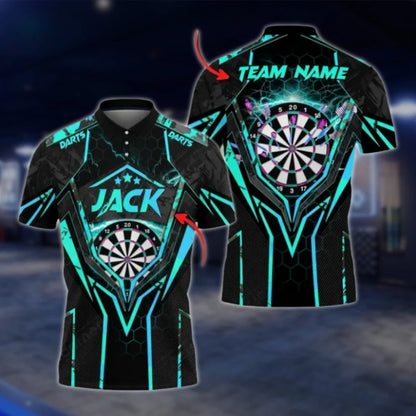 Custom Team Purple Dart Polo Shirt For Men, Custom Dart Shirts DAT0274