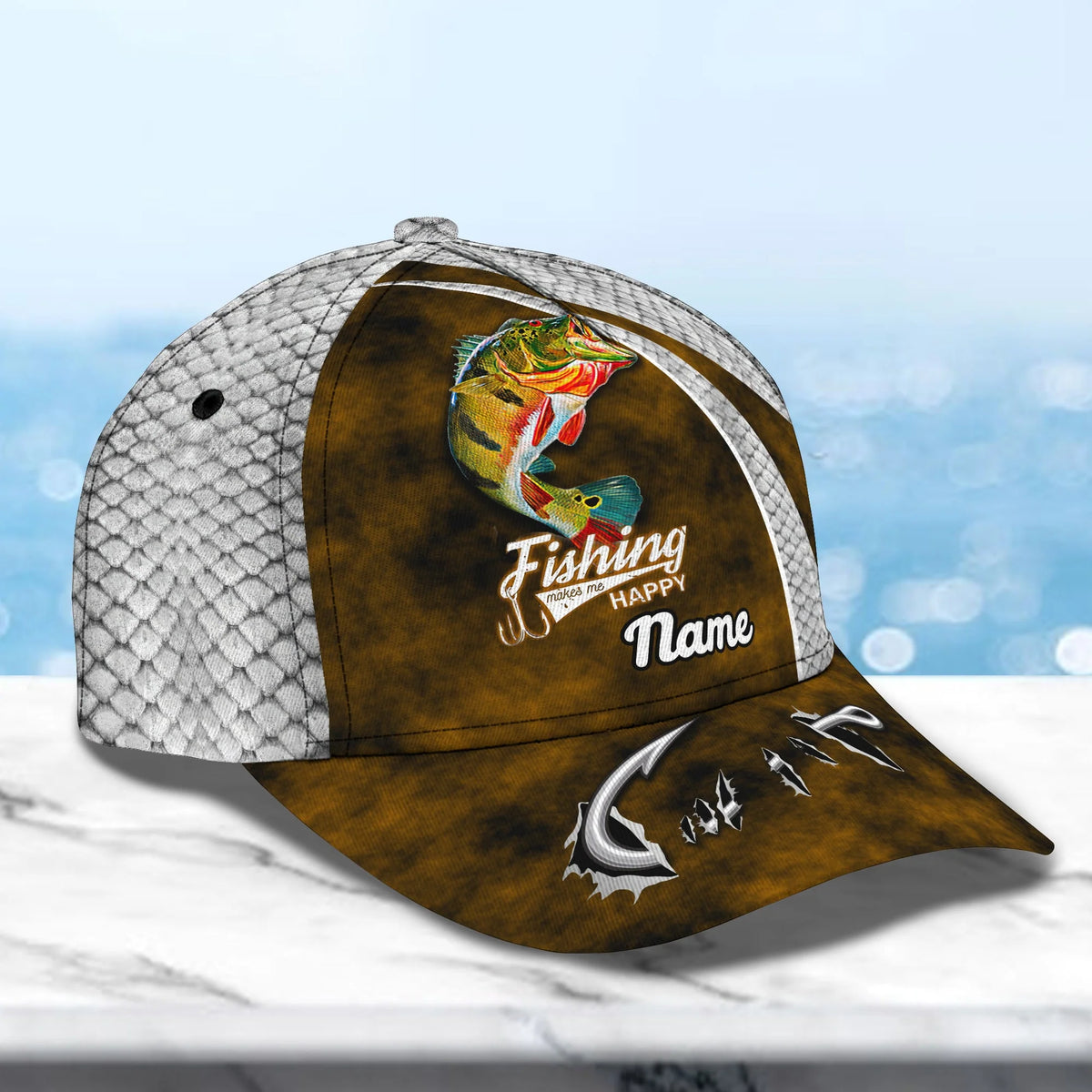 Peacock Bass Fishing 06 - Personalize Name Cap - 163 FISH0038