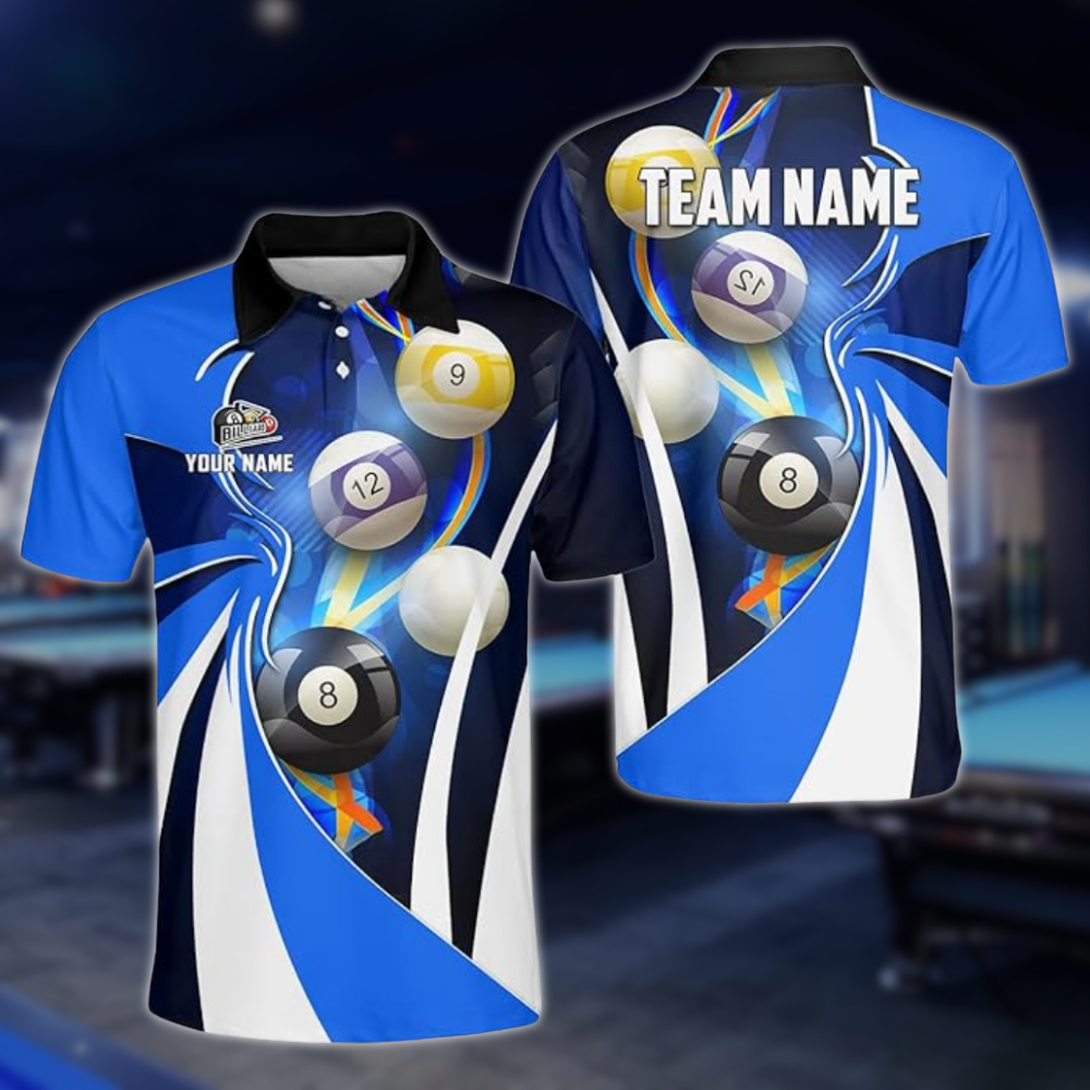 Custom Team Green Billiard Polo Shirt Mens, Custom Pool Billiard Shirts BLD0254