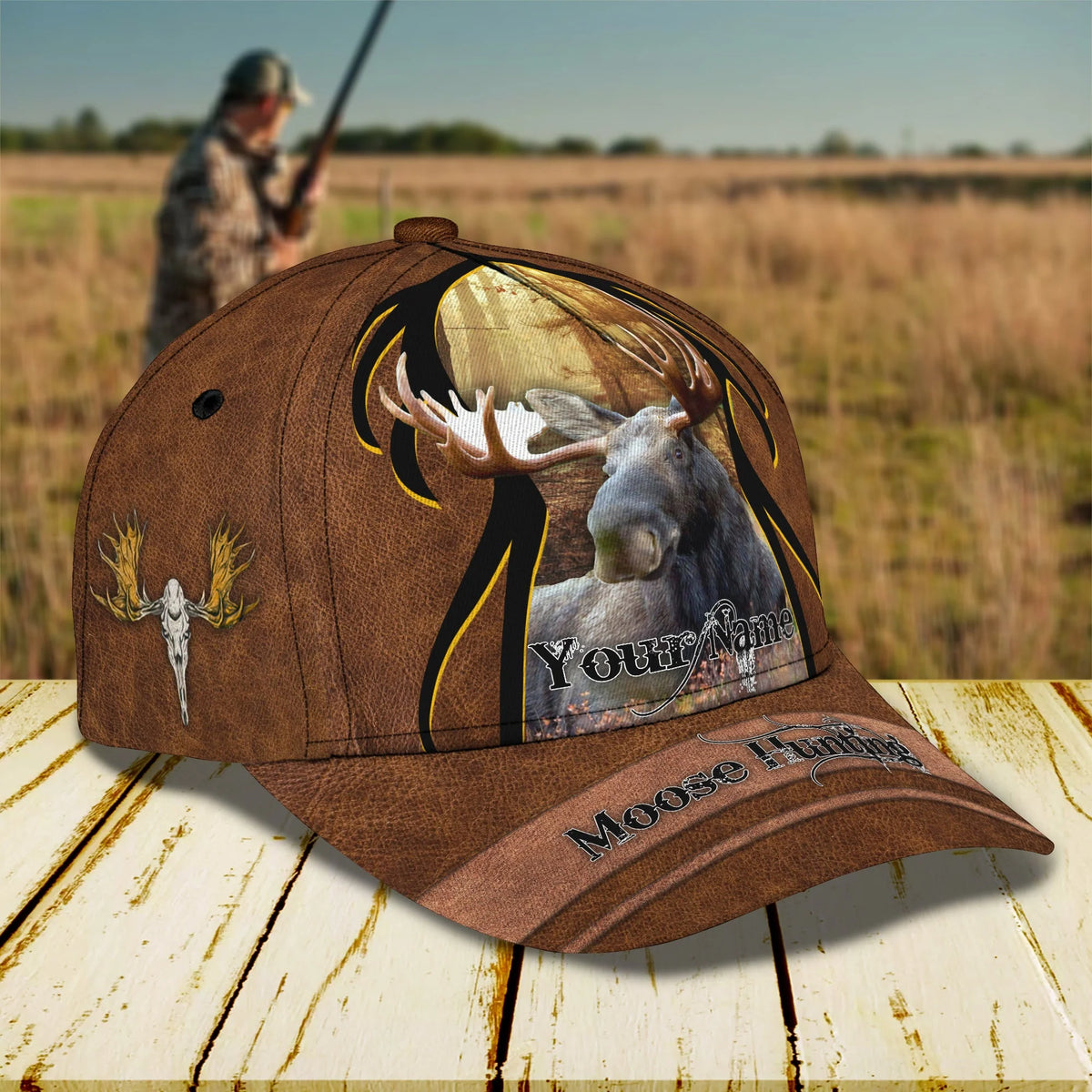 Moose Hunting - Personalized Name Cap HNT0290
