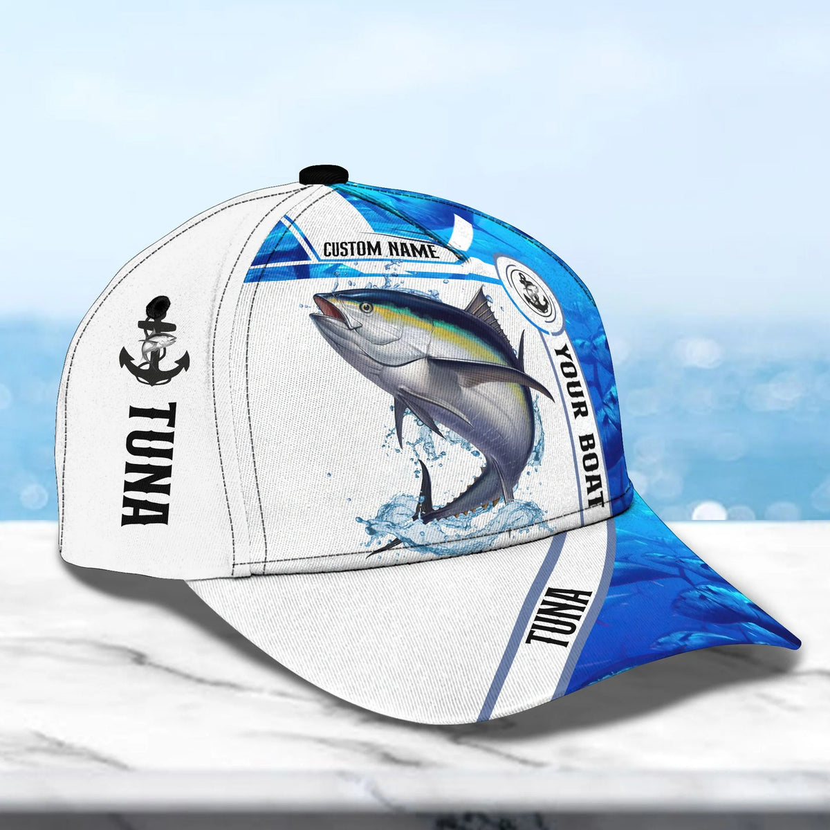 Tuna Ocean Fishing 2 - Personalized Name Cap - Nt168 - Ct071 FISH0235