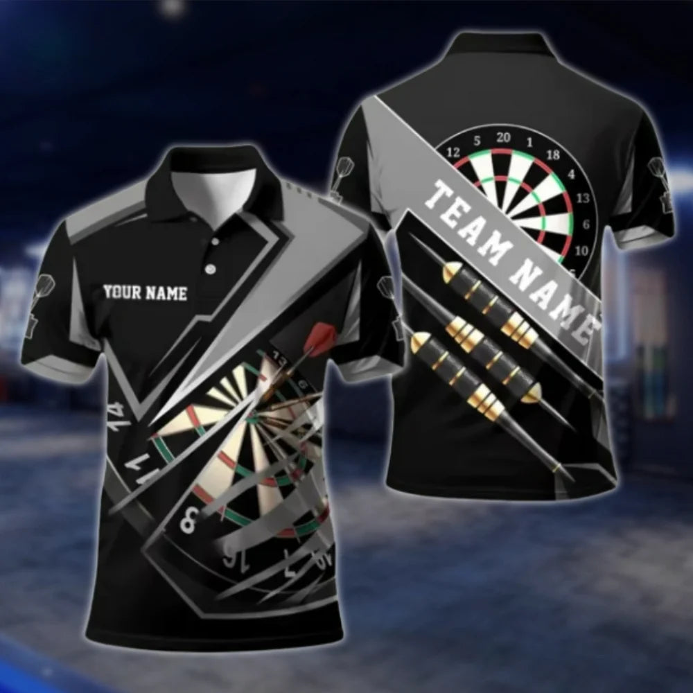 Custom Mens Red Darts Team Polo Shirt, Custom Darts Shirt For Team DAT0401
