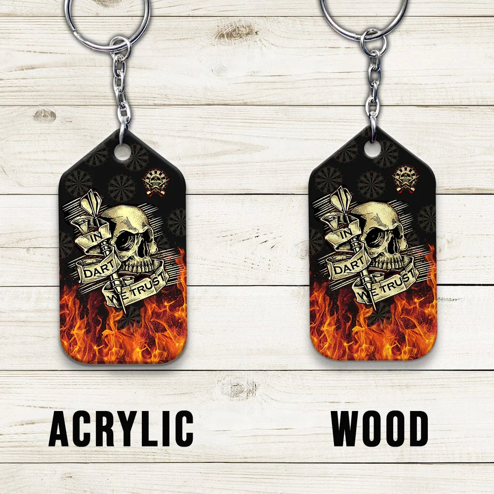 In Dart We Trust Keychain For Darts Player ORN0204