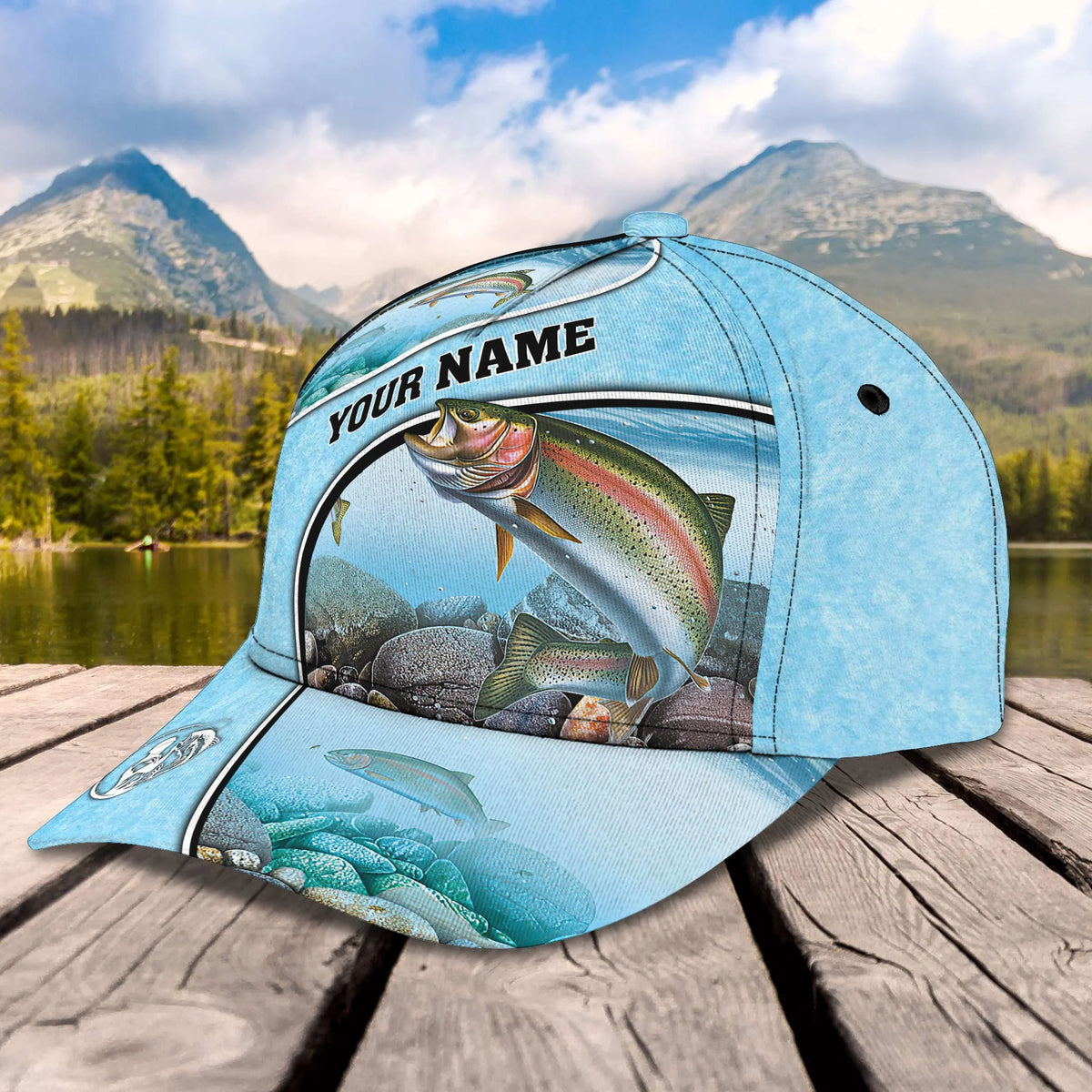 Fishing salmon - Personalized Name Cap004 - ATM2K FISH0294