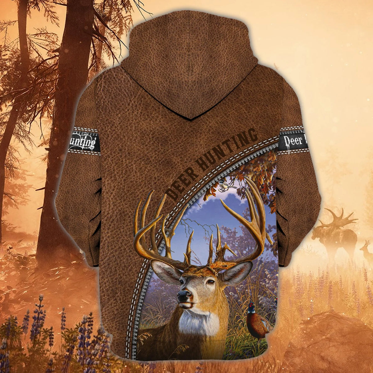 Deer Hunting - Personalized Name 3D Zipper Hoodie - 681 HNT0020