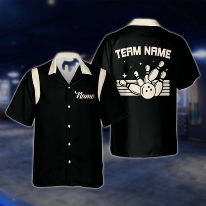 Blue Vintage Custom Bowling Hawaiian Shirts For Men And Women, Custom Team Vintage Bowling Shirts BE0055 BOW0359