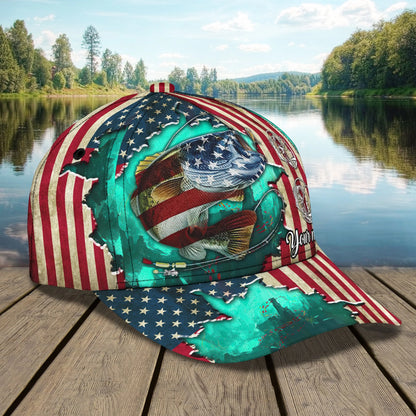 America Fishing - Personalized Name Cap - Urt96 FISH0219