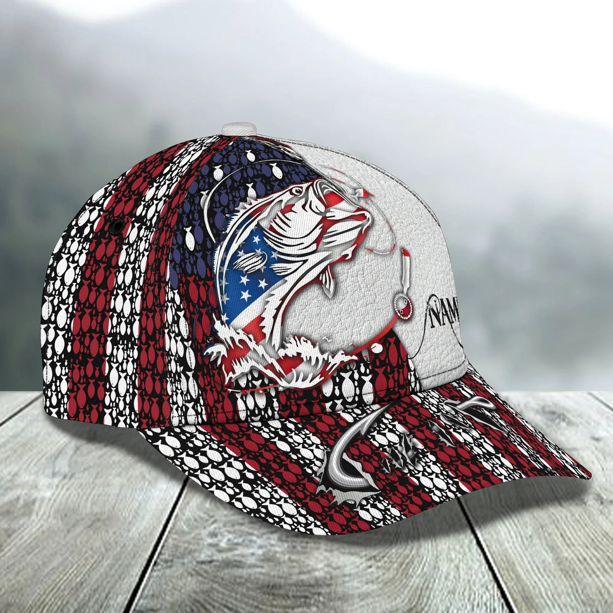 Fishing - Personalized Name Cap - Loop - H9h3-361 FISH0160