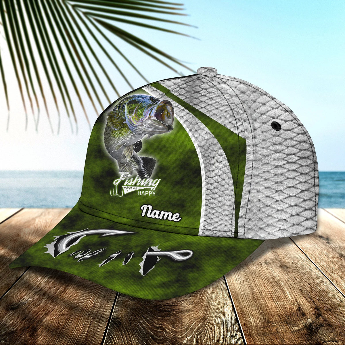 Fishing 05 - Personalize Name Cap  - Loop - Ntp-162 FISH0039